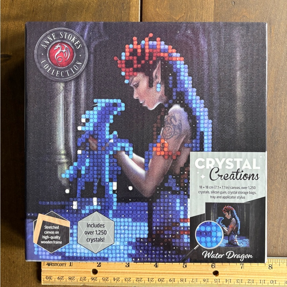 Crystal Creations Canvas Anne Stokes: Water Dragon Art Kit